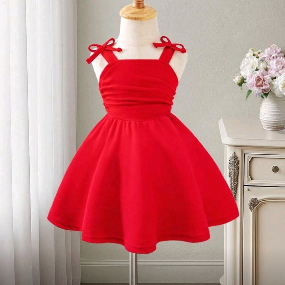 Charming Red Kids Dress